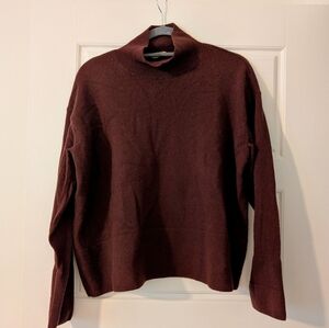 women's Dark Burgundy Large Cashmere Sweater